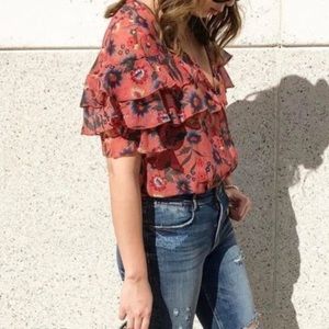 NEW floral ruffle bodysuit